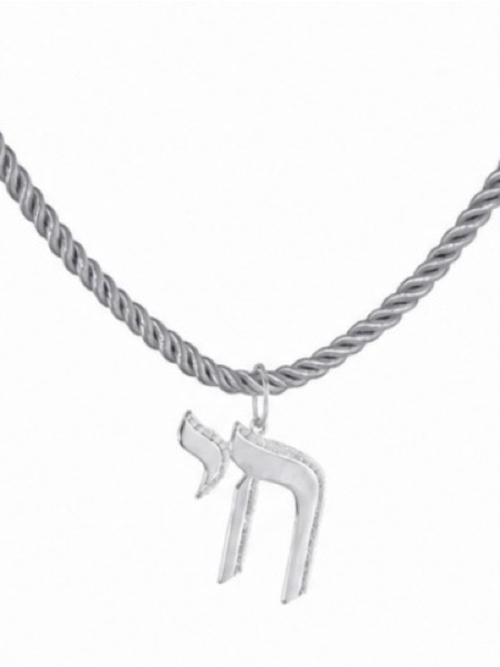 Sterling Silver Chai Pendant Necklace - Silver